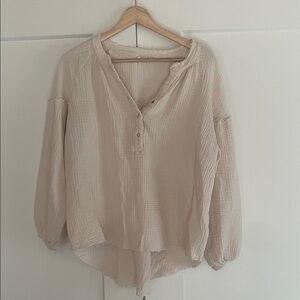 Muslin textured blouse — 100% cotton!